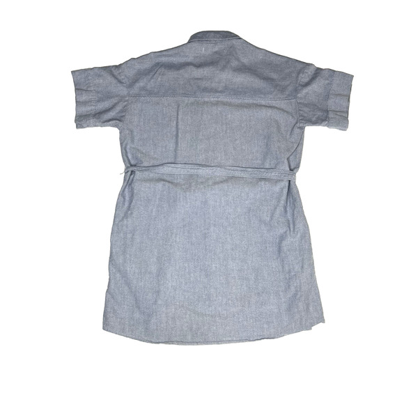 Abercrombie & Fitch Short Sleeve Chambray Shirt Dress w/ Belt & Pockets sz Small - Picture 6 of 9